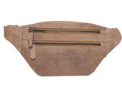 Heuptas heuptasje fanny pack buideltasje festival tasje leer taupe arrigo - Arrigo.nl