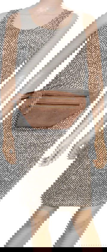 Heuptas heuptasje fanny pack buideltasje festival tasje leer taupe arrigo - Arrigo.nl