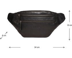 Heuptas heuptasje fanny pack buideltasje festival tasje leer zwart arrigo - Arrigo.nl
