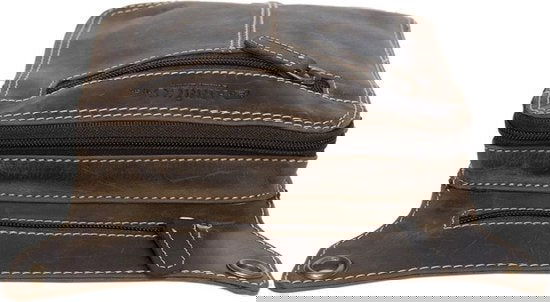 Heuptasje - Donkerbruin Leer voor op de Motor met Extra Compartment - Arrigo.nl