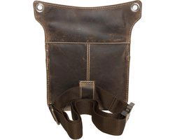 Heuptasje - Donkerbruin Leer voor op de Motor met Extra Compartment - Arrigo.nl