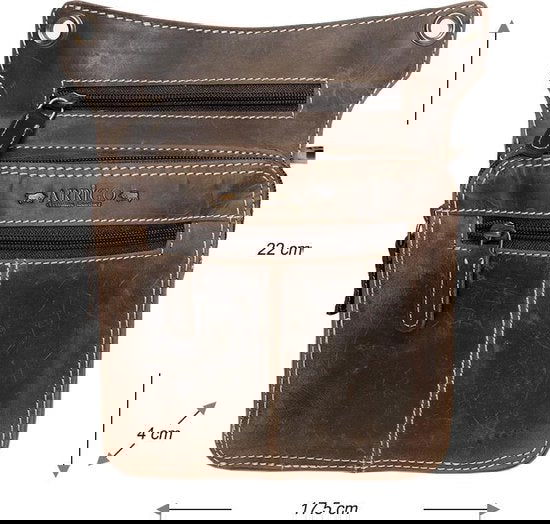 Heuptasje - Donkerbruin Leer voor op de Motor met Extra Compartment - Arrigo.nl