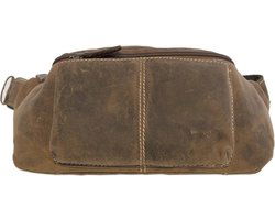 Heuptasje dames of heuptasje heren cognac kleurig leer fanny pack - Arrigo.nl