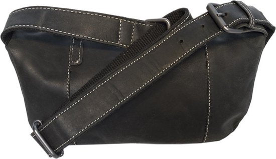 Heuptasje dames of heuptasje heren zwart leer fanny pack zwart - Arrigo.nl
