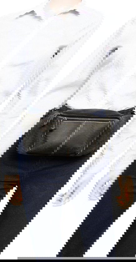 Heuptasje dames of heuptasje heren zwart leer fanny pack zwart - Arrigo.nl