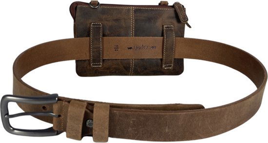 Heuptasje heren cognac leer telefoontasje aan je riem clutch heuptasje - Arrigo.nl