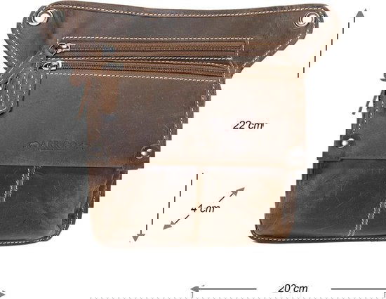 Heuptasje leer of leren festival tasje lichtbruin met een verstelbare - Arrigo.nl