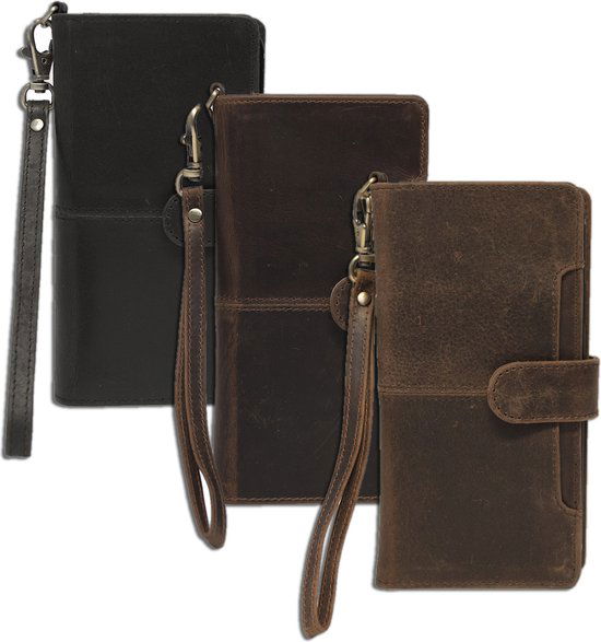 Hoesje iphone 12 mini donkerbruin leer iphone 12 mini hoesje - Arrigo Leather Goods