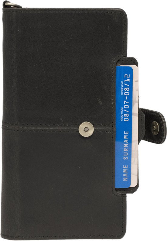 Hoesje iphone 12 pro zwart leer iphone 12 pro hoesje - Arrigo Leather Goods