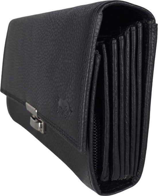 Horeca portemonnee horeca portefeuille kelner portemonnee rfid pasjeshouder leer zwart - Arrigo.nl