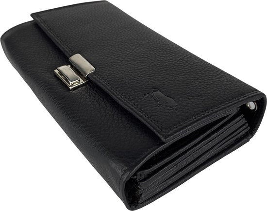 Horeca portemonnee horeca portefeuille kelner portemonnee rfid pasjeshouder leer zwart - Arrigo.nl