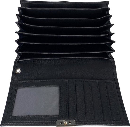 Horeca portemonnee horeca portefeuille kelner portemonnee rfid pasjeshouder leer zwart - Arrigo.nl