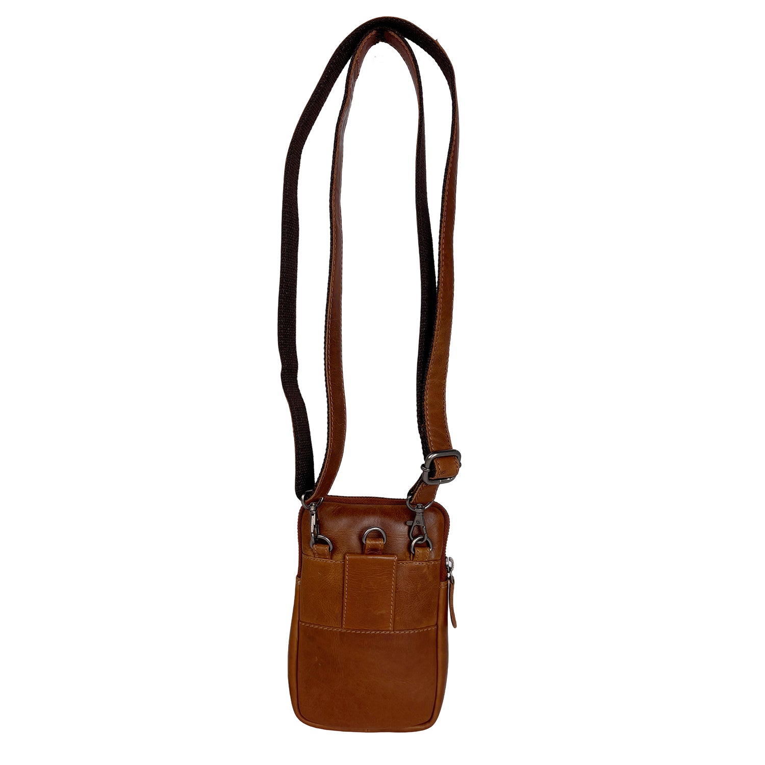 Heuptas / telefoontas cognac rundleer