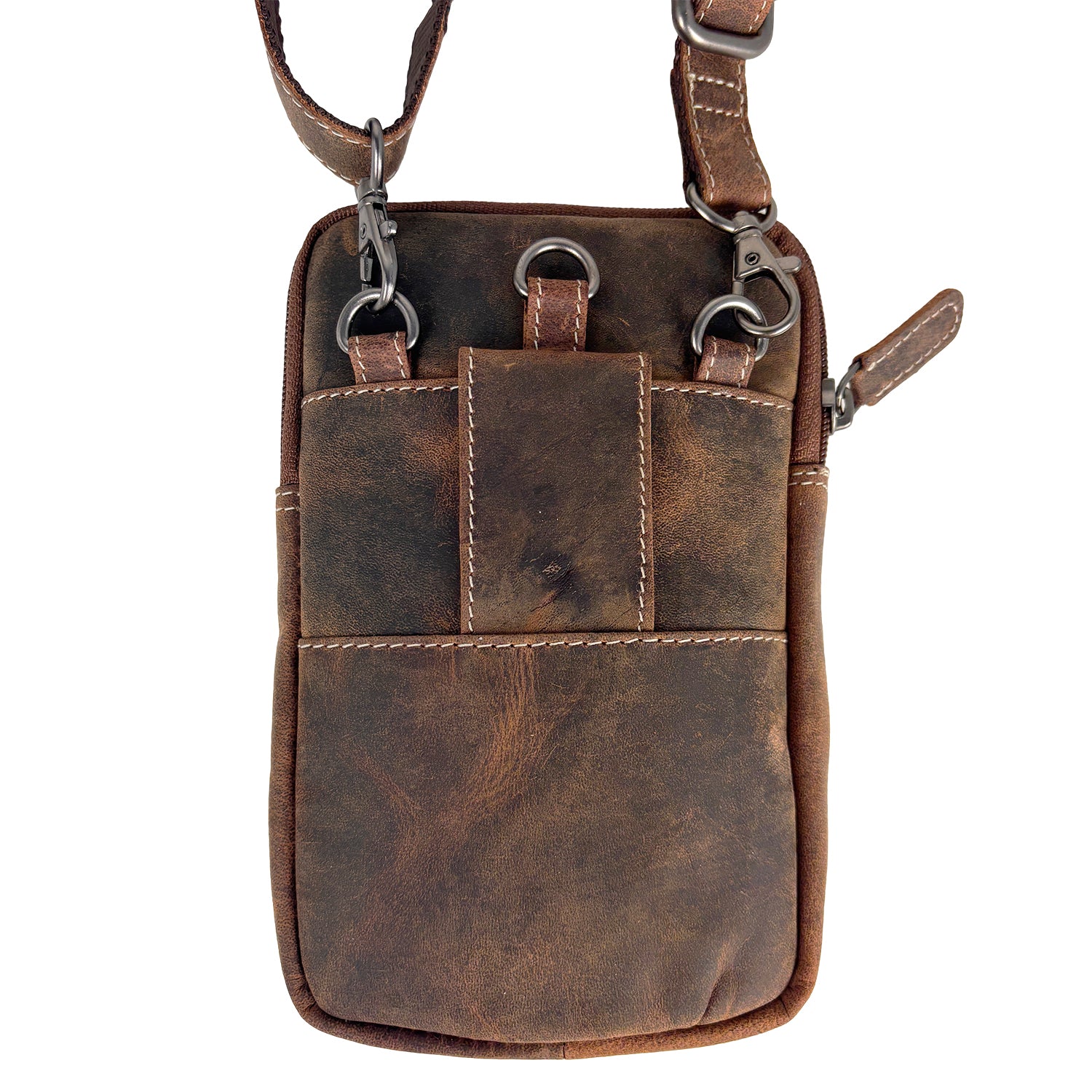 Cognac buffelleer telefoontasje van Arrigo