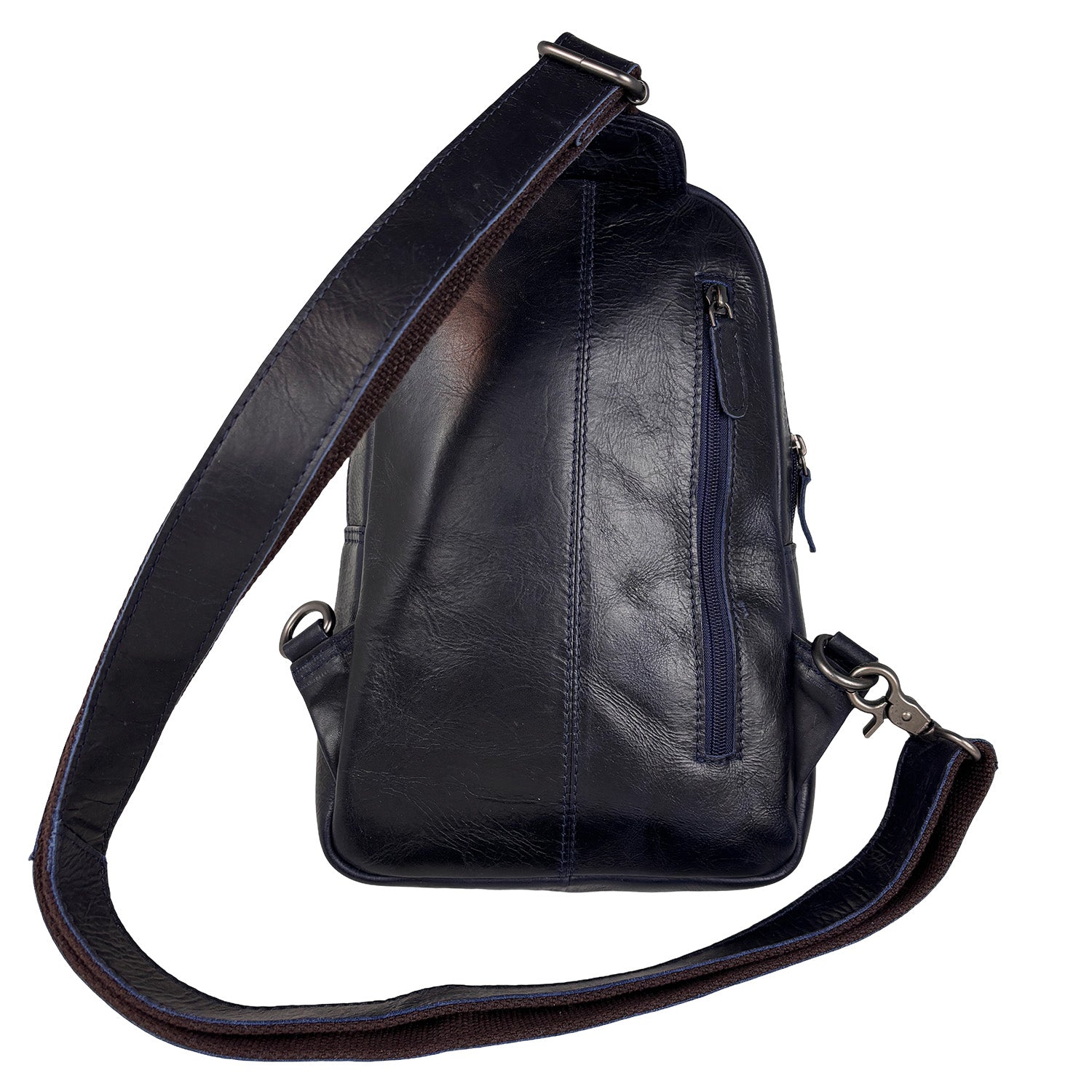 Blauw Leren Slingbag