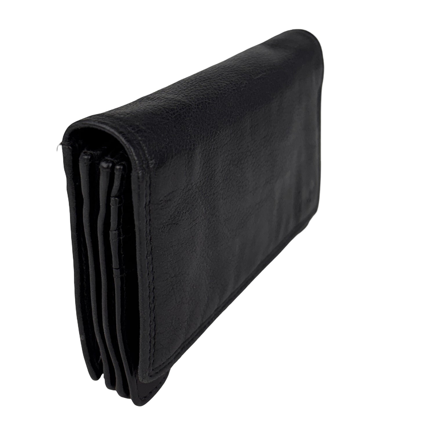 Zwarte leren damesportemonnee – veel vakjes & stijlvol gewassen leer