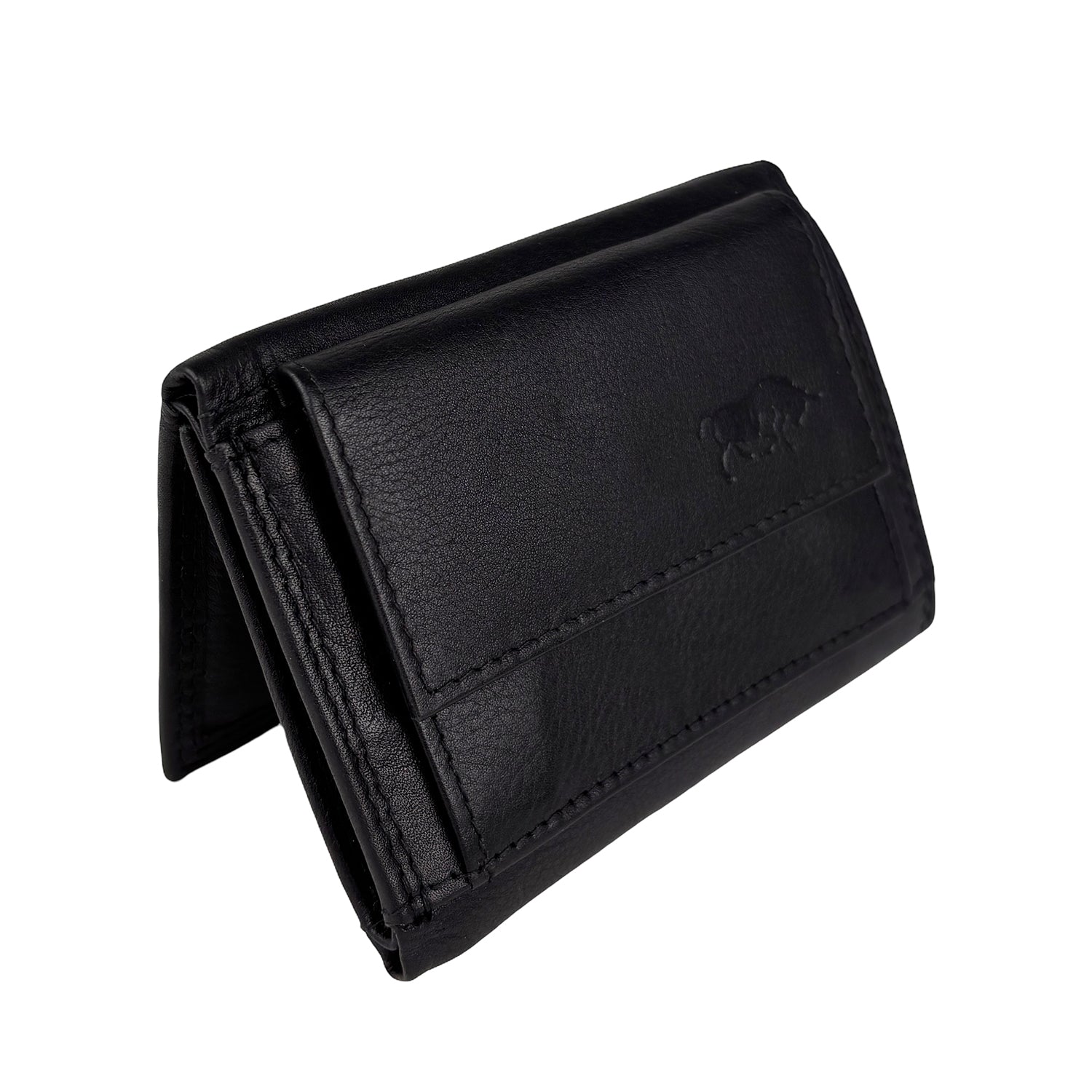 Compacte RFID Mini Portemonnee met Sleutelring - zwart