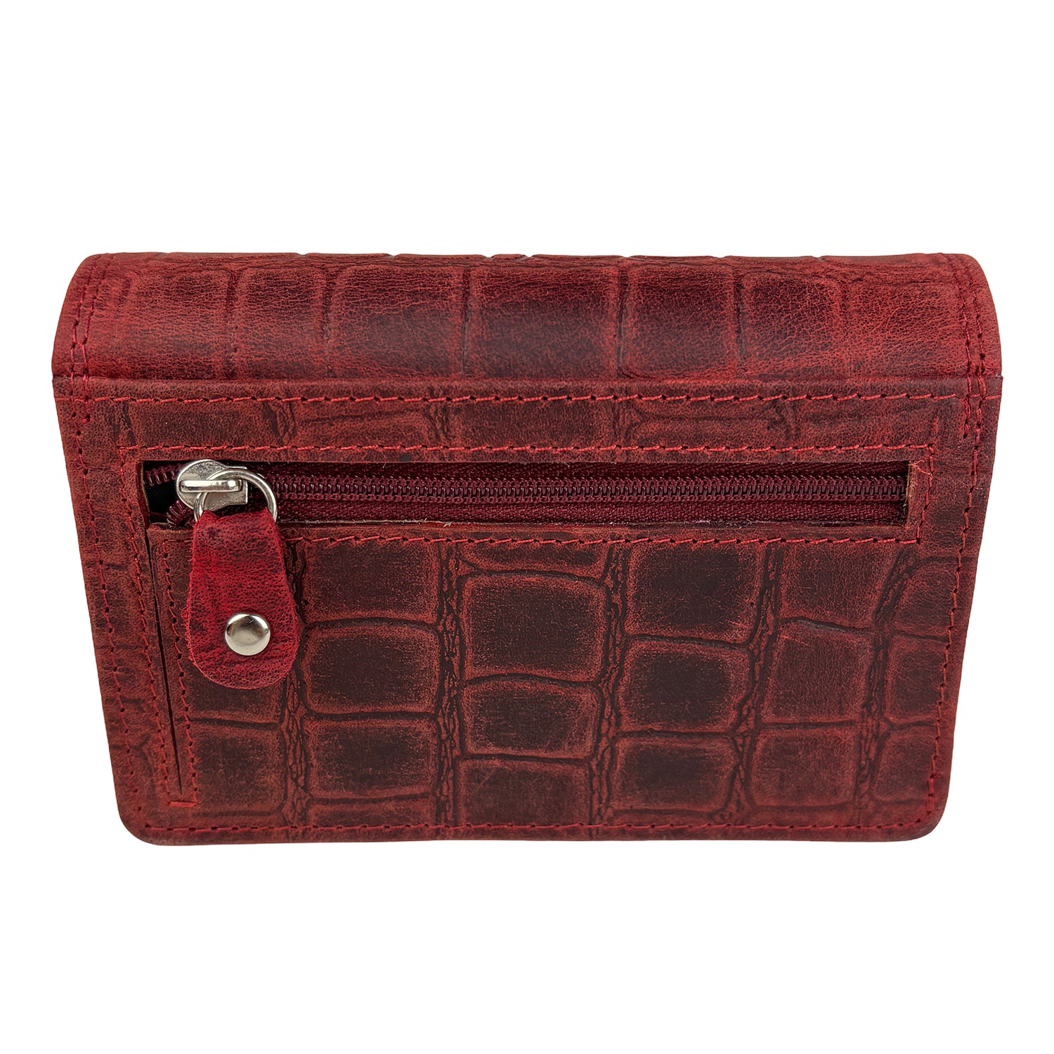 Arrigo damesportemonnee met krokoprint – Rood