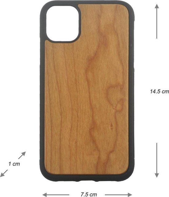 Iphone 11 pro hoesje hout - Arrigo Leather Goods