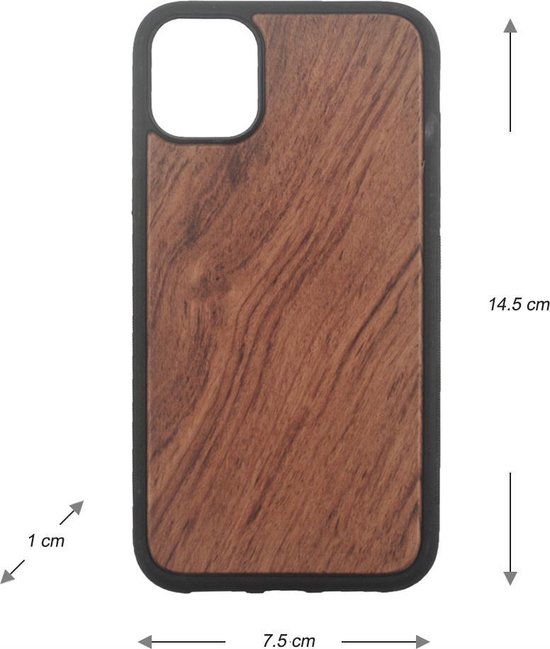 Iphone 11 pro hoesje hout - Arrigo Leather Goods