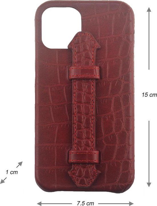 Iphone 12 hoesje donkerrood iphone 12 pro hoesje donkerrood hoesje - Arrigo Leather Goods