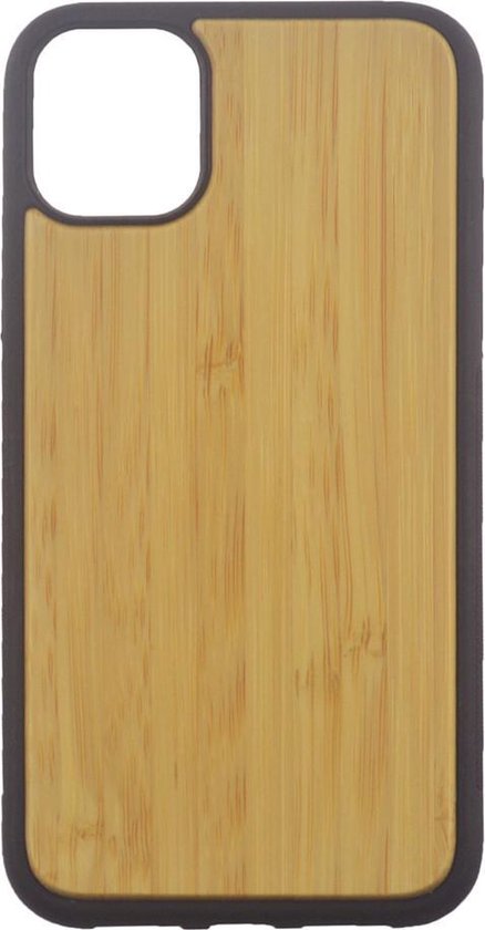 Iphone 12 mini hoesje hout creme - Arrigo Leather Goods