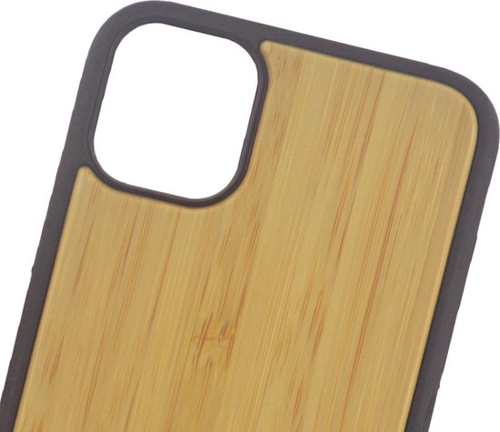 Iphone 12 mini hoesje hout creme - Arrigo Leather Goods