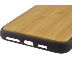 Iphone 12 mini hoesje hout creme - Arrigo Leather Goods