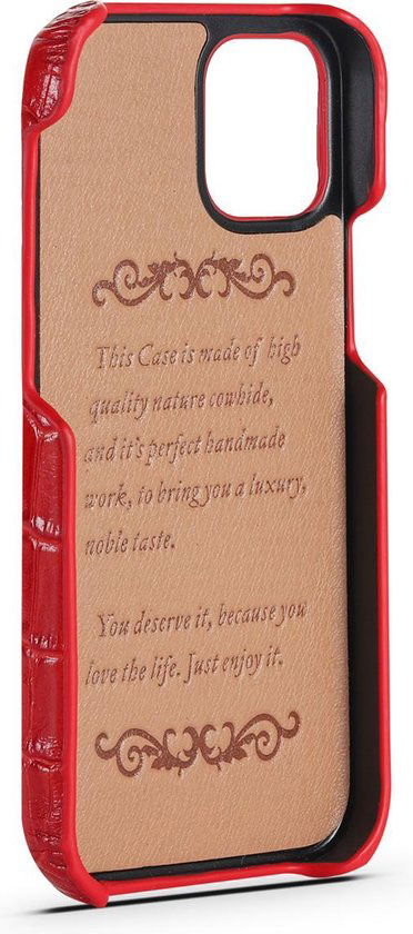 Iphone 12 mini hoesje kroko - Arrigo Leather Goods