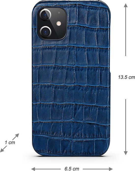 Iphone 12 mini hoesje kroko - Arrigo Leather Goods