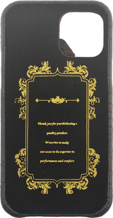 Iphone 12 mini hoesje zwart met kroko print iphone 12 - Arrigo Leather Goods