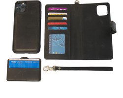 Iphone se bookcase hoesje zwart leer leren hoesje iphone se - Arrigo Leather Goods