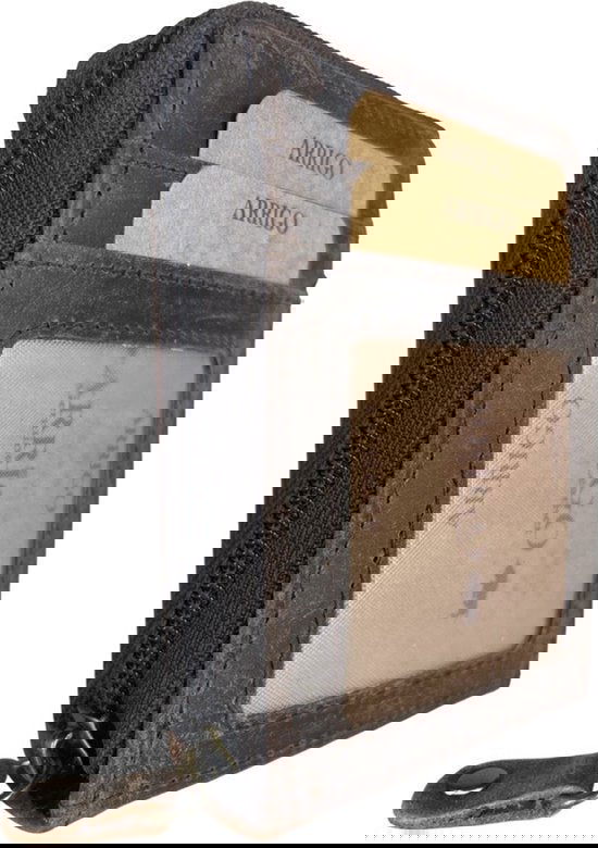 Kaarthouder met rits anti skim rfid bruin buffel leer vrouwen - Arrigo.nl