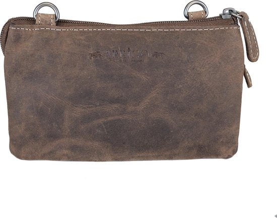 Klein schoudertas buffelleer festivaltasje lederen tasje klein crossbodytas voor dames - Arrigo Leather Goods