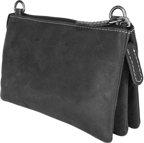 Klein schoudertas buffelleer festivaltasje lederen tasje klein crossbodytas voor dames - Arrigo Leather Goods