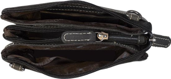 Klein schoudertas buffelleer festivaltasje lederen tasje klein crossbodytas voor dames - Arrigo Leather Goods