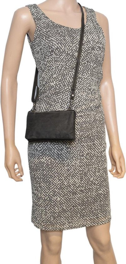 Klein schoudertas buffelleer festivaltasje lederen tasje klein crossbodytas voor dames - Arrigo Leather Goods