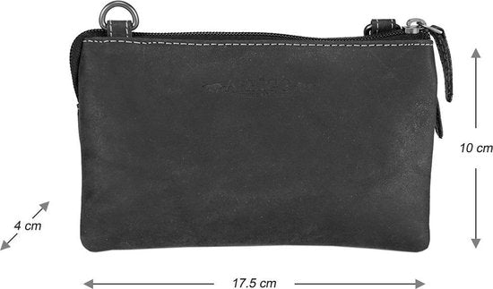 Klein schoudertas buffelleer festivaltasje lederen tasje klein crossbodytas voor dames - Arrigo Leather Goods