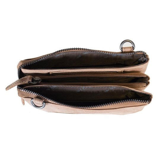 Klein schoudertas leer festivaltasje lederen tasje klein crossbodytas voor dames - Arrigo Leather Goods