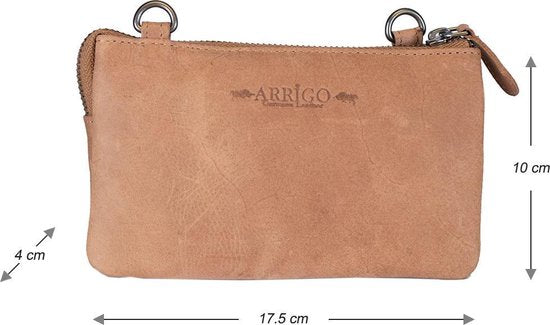 Klein schoudertas leer festivaltasje lederen tasje klein crossbodytas voor dames - Arrigo Leather Goods