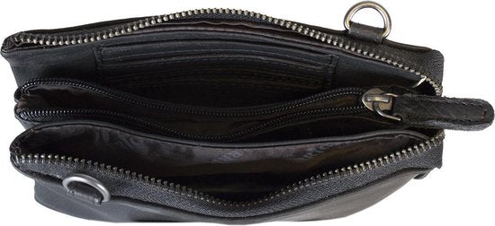 Klein schoudertas leer festivaltasje lederen tasje klein crossbodytas voor dames - Arrigo.nl