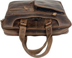 Laptoptas messenger bag 15 6 inch buffelleer leer cognac - Arrigo.nl