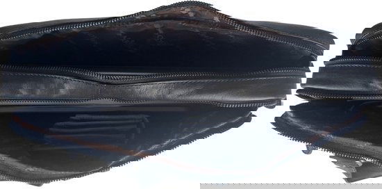 Laptoptas messenger bag 15 6 inch buffelleer leer zwart - Arrigo.nl