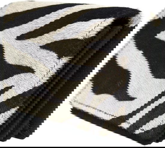 Lederen dames portemonnee zwart klein rfid met dierenprint dames portemonnee - Arrigo Leather Goods