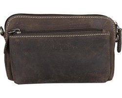 Lederen schoudertas voor dames mini bag xover crossbodytas clutch tasje - Arrigo Leather Goods