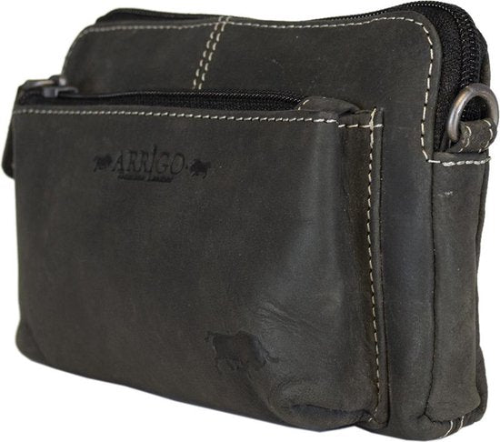 Lederen schoudertas voor dames mini bag xover crossbodytas clutch tasje - Arrigo Leather Goods