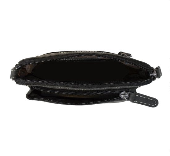 Lederen schoudertas voor dames mini bag xover crossbodytas clutch tasje - Arrigo Leather Goods