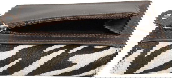 Leren dames portemonnee klein anti skim met dierenpint kleine dames - Arrigo.nl