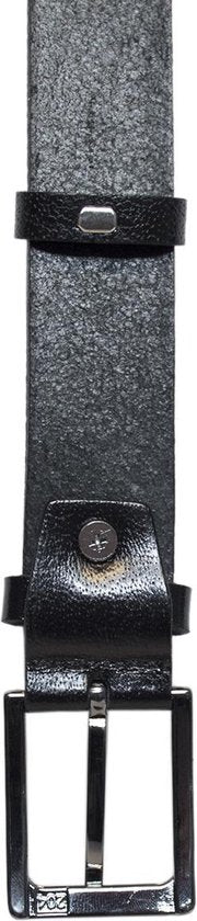 Leren dames riem zwart met print of heren riem echt - Arrigo Leather Goods