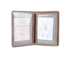 Leren portefeuille dames cognac of leren portefeuille heren cognac paspoortmap - Arrigo Leather Goods